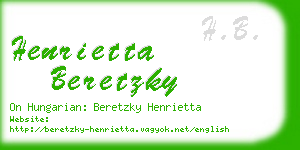 henrietta beretzky business card